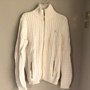 Vintage Ralph Lauren zip front cardigan